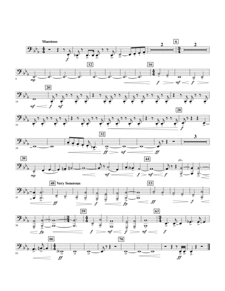 Free Sheet Music Fanfare For New Beginnings Tuba