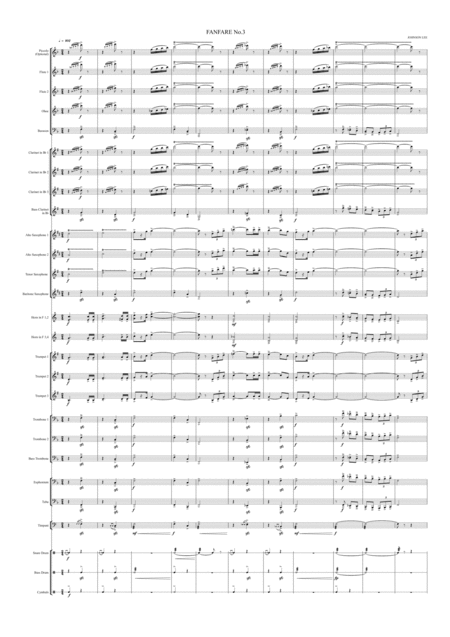 Free Sheet Music Fanfare No 3