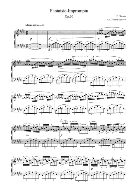 Free Sheet Music Fantaisie Impromptu