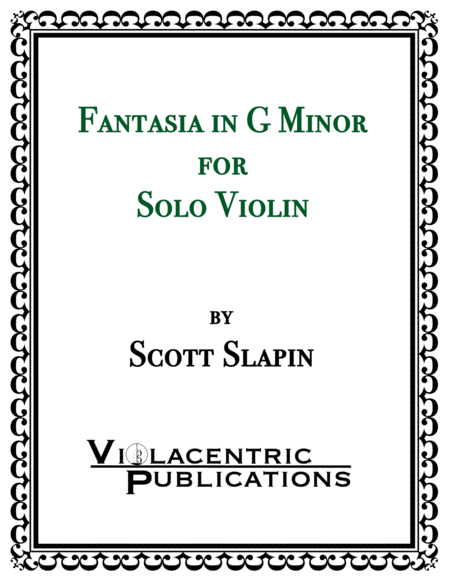 Fantasia In G Minor For Solo Violin Sheet Music