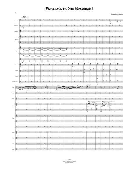 Fantasia In One Movement Sheet Music