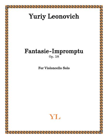 Fantasie Impromptu Op 58 For Cello Solo Sheet Music