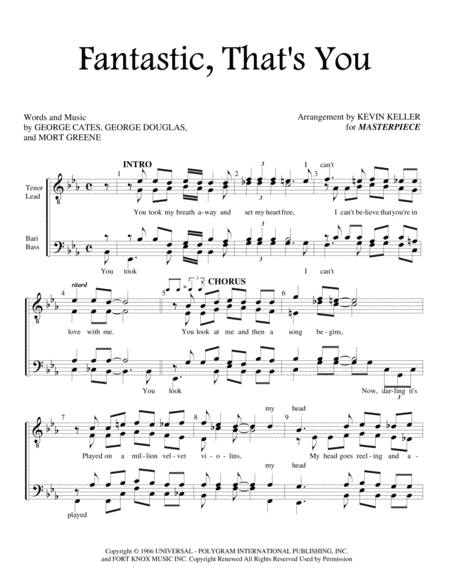 Fantastic Thats You Sheet Music