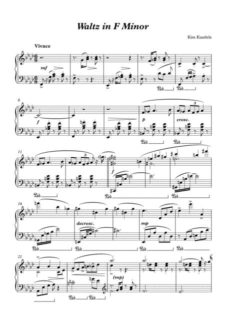 Fantastique Waltz In F Minor Sheet Music