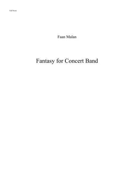 Fantasy For Band Sheet Music