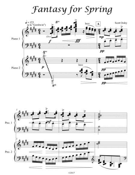 Free Sheet Music Fantasy For Spring