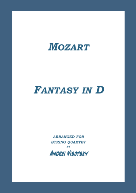 Fantasy In D Sheet Music