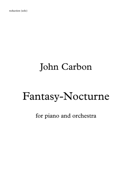 Free Sheet Music Fantasy Nocturne For Piano And Chamber Orchestra Version For 2 Pianos