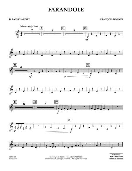 Free Sheet Music Farandole Bb Bass Clarinet