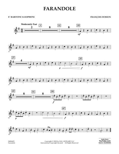 Farandole Eb Baritone Saxophone Sheet Music