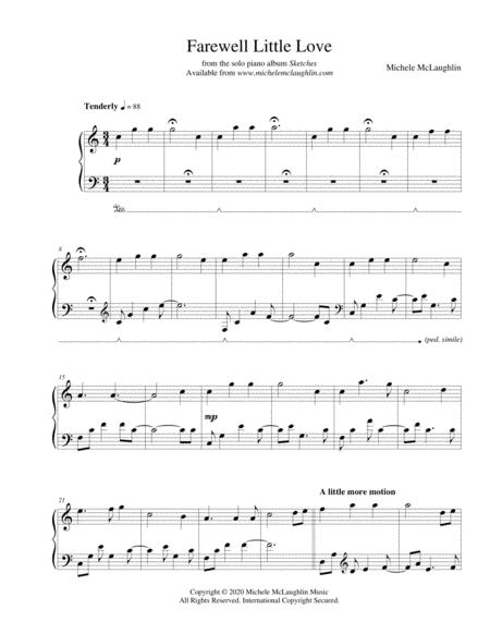 Free Sheet Music Farewell Little Love