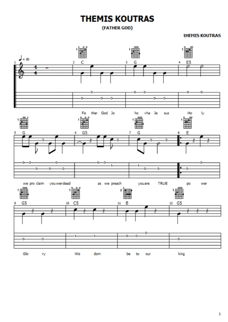 Father God Sheet Music