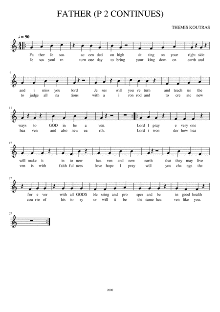 Free Sheet Music Father P 2