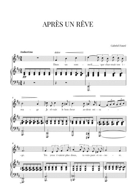 Faur Aprs Un Rve B Minor Sheet Music