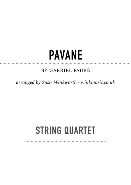 Faur Pavane Sheet Music