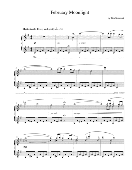 February Moonlight Sheet Music