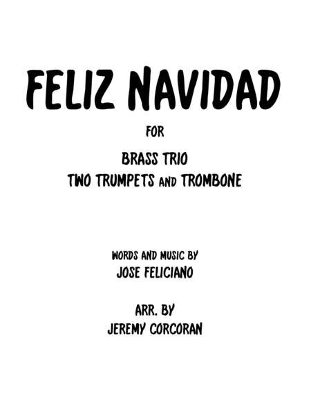 Feliz Navidad For Brass Trio Sheet Music