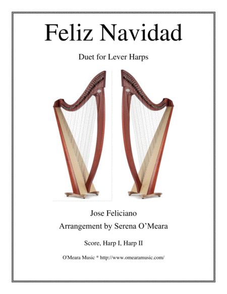 Feliz Navidad For Lever Harps Score Parts Sheet Music