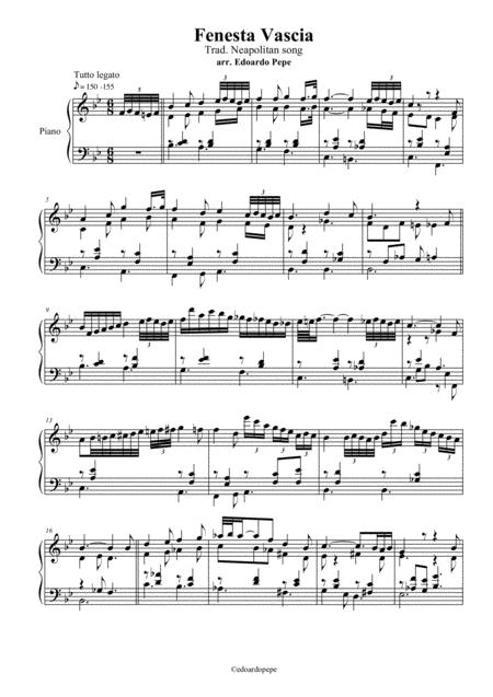 Free Sheet Music Fenesta Vascia