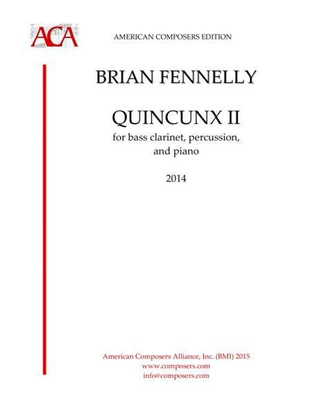 Free Sheet Music Fennelly Quincunx Ii