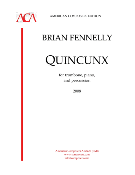 Free Sheet Music Fennelly Quincunx