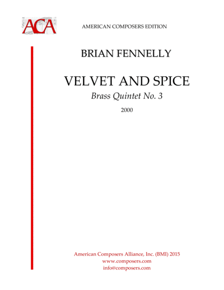 Free Sheet Music Fennelly Velvet And Spice
