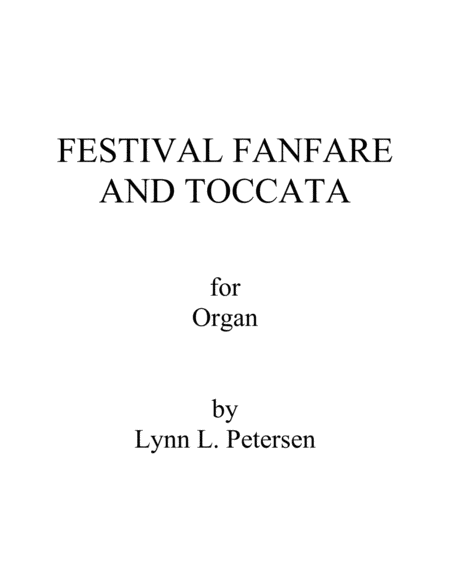 Free Sheet Music Festival Fanfare And Toccata