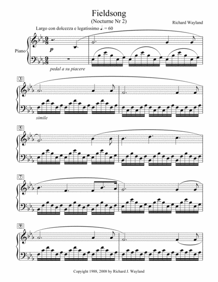 Fieldsong Sheet Music