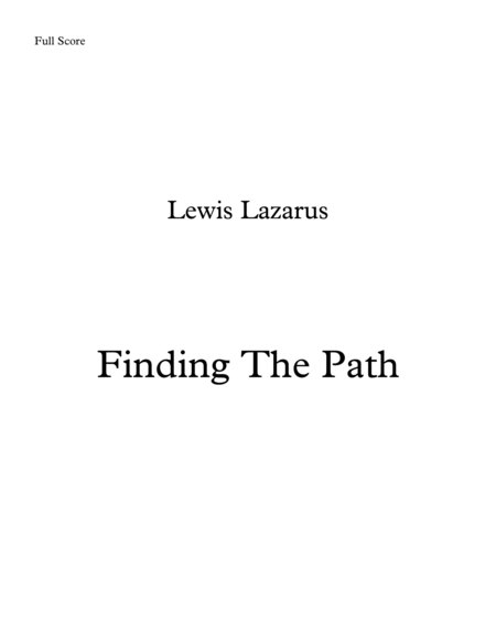 Finding The Path Sheet Music