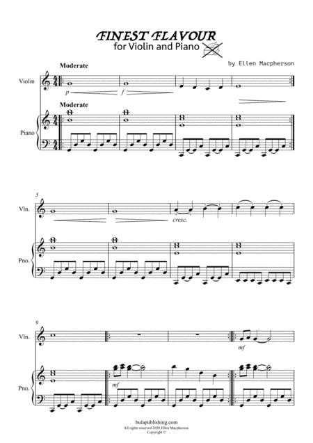 Free Sheet Music Finest Flavour Violin And Piano