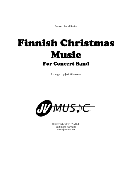 Finnish Christmas Music For Band Sheet Music