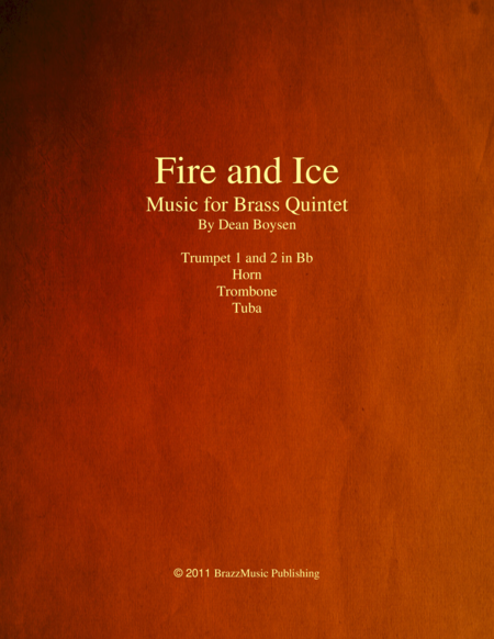 Free Sheet Music Fire And Ice For Brass Quintet
