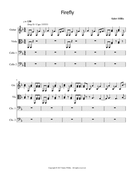 Free Sheet Music Firefly