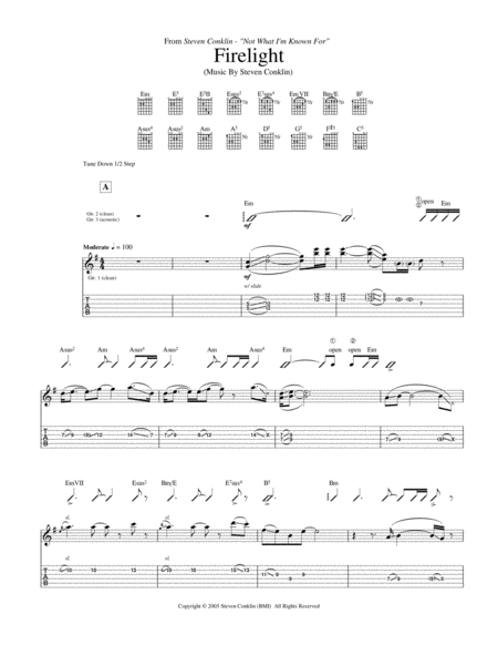 Free Sheet Music Firelight