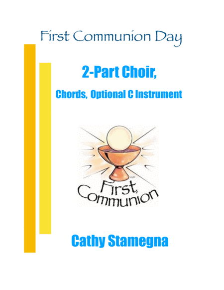 First Communion Day 2 Part Choir Chords Piano Acc Optional C Instrument Sheet Music