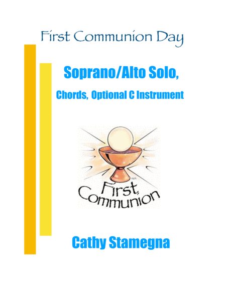 First Communion Day Soprano Alto Solo Chords Piano Acc Optional C Instrument Sheet Music