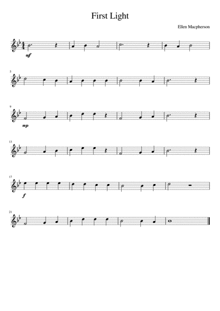 First Light Flute Sheet Music