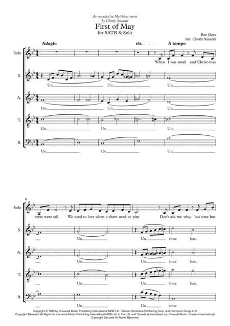 Free Sheet Music First Of May