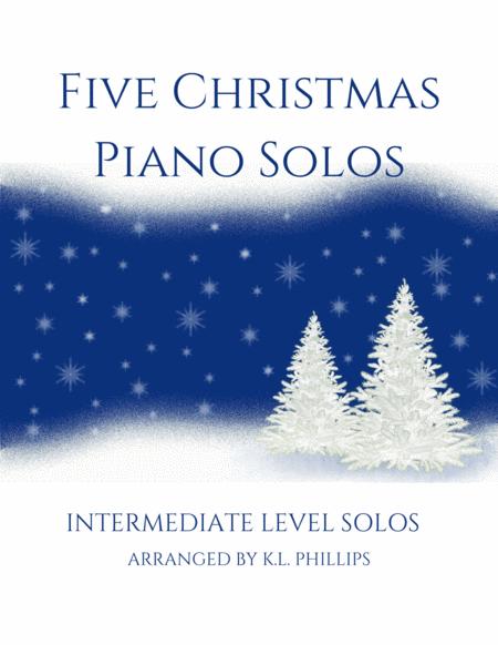 Five Christmas Piano Solos Intermediate Level Sheet Music