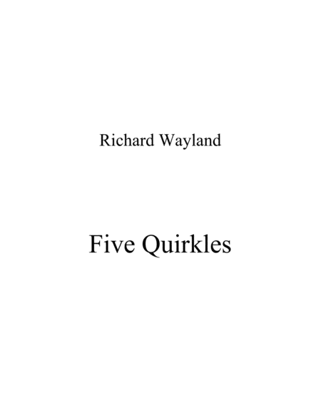 Five Quirkles Sheet Music