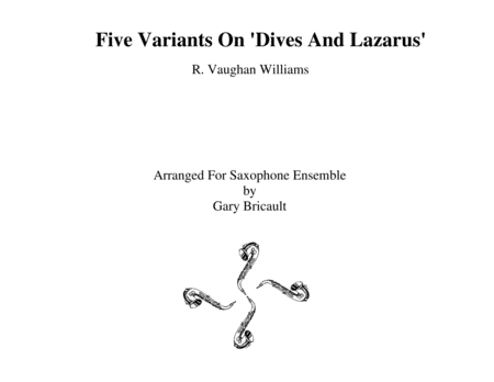 Free Sheet Music Five Variants Of Dives Lazarus