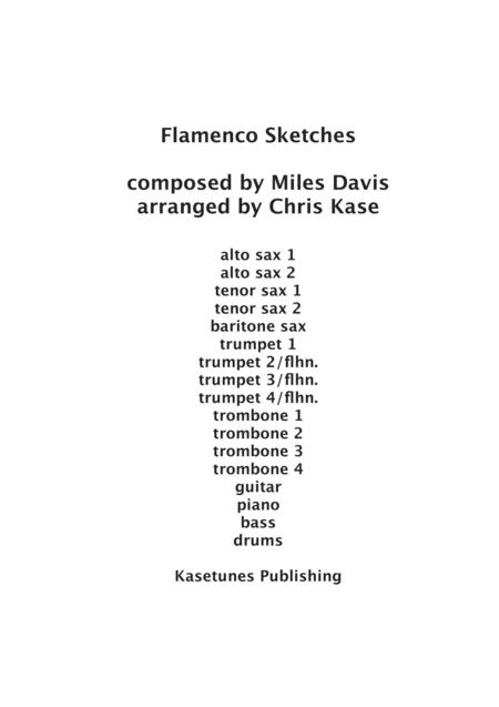 Flamenco Sketches For Full Big Band Sheet Music