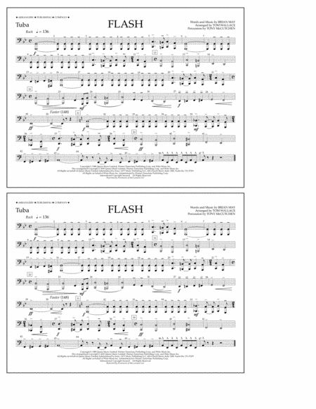 Flash Arr Tom Wallace Tuba Sheet Music