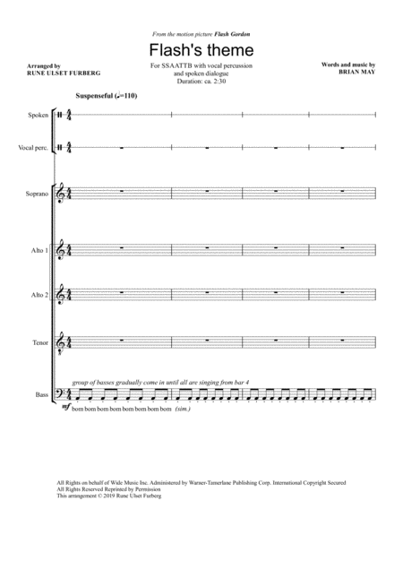 Flashs Theme Sheet Music