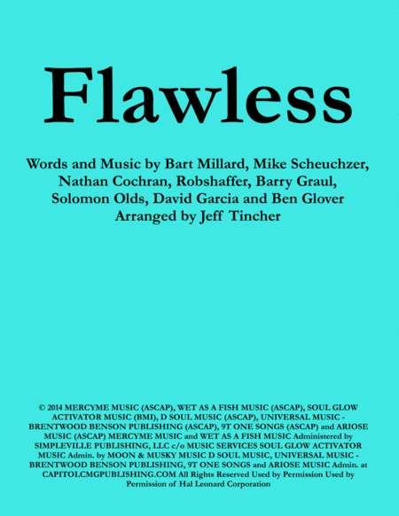 Free Sheet Music Flawless