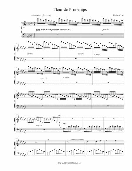 Free Sheet Music Fleur De Printemps