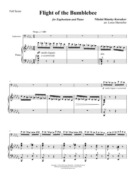 Flight Of The Bumblebee For Euphonium And Piano Sheet Music