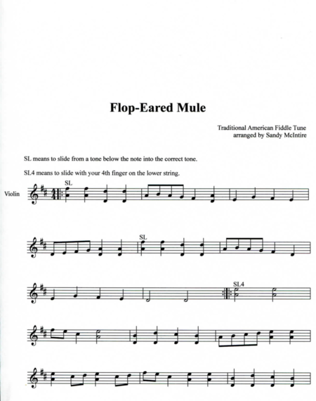 Free Sheet Music Flop Eared Mule