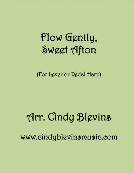 Flow Gently Sweet Afton Arranged For Lever Or Pedal Harp Sheet Music