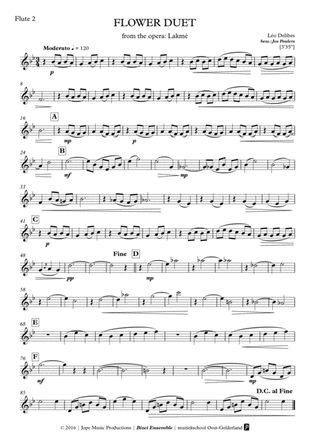 Flower Duet Delibes Sheet Music